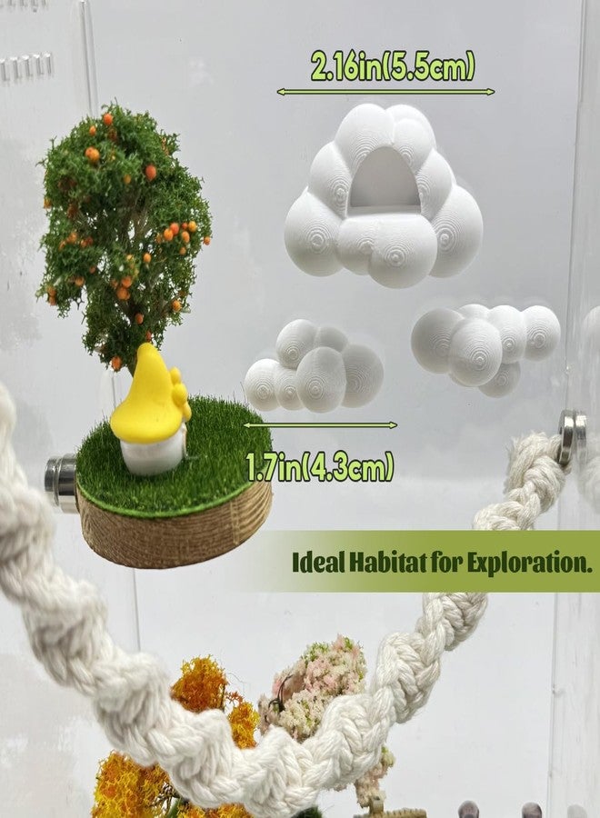 Julang Jumping Spider Enclosure Accessories - 3 Pcs Jumping Spider Cloud Modelling Platforms with Magnetic Mounting for Climbing, Resting and Exploration - Image 2